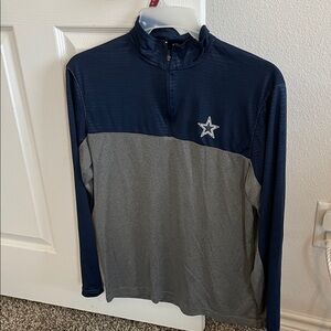 Dallas Cowboys Navy & Gray Quarter-Zip Pullover